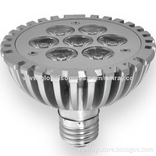 Factory, 7W PAR30 LED Bulb, 85-265V AC Voltage, CE Mark, Bridgelux Chip, 3-year Warranty, Aluminum